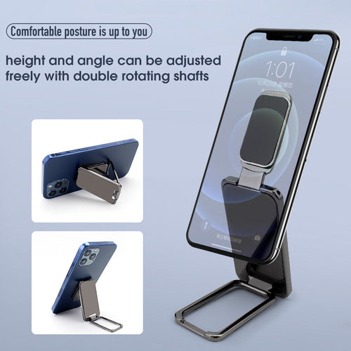 👉 Foldable Adjustable Phone Stand – Magnetic Ring Bracket for Desk, Compatible with iPhone, Samsung, Huawei & Tablets