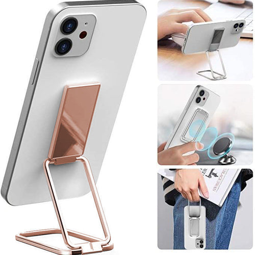 👉 Foldable Adjustable Phone Stand – Magnetic Ring Bracket for Desk, Compatible with iPhone, Samsung, Huawei & Tablets