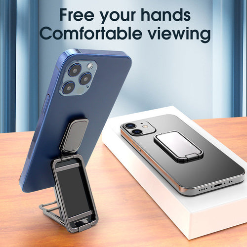 👉 Foldable Adjustable Phone Stand – Magnetic Ring Bracket for Desk, Compatible with iPhone, Samsung, Huawei & Tablets