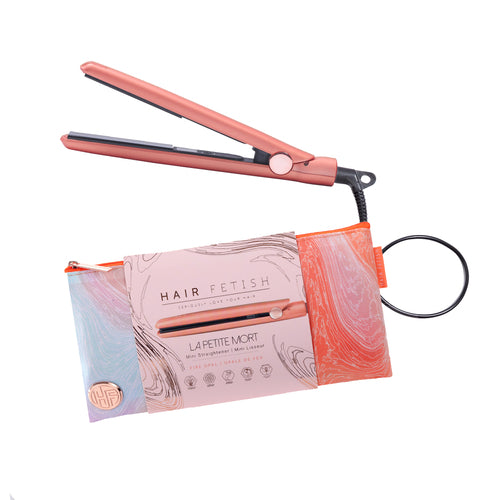 Hair Fetish Mini Flat Iron – Compact Travel Hair Straightener with Designer Pouch