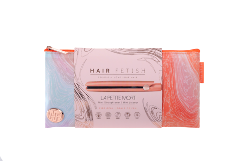 Hair Fetish Mini Flat Iron – Compact Travel Hair Straightener with Designer Pouch