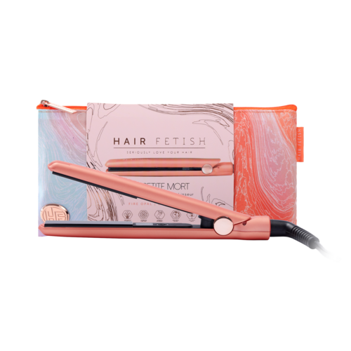 Hair Fetish Mini Flat Iron – Compact Travel Hair Straightener with Designer Pouch